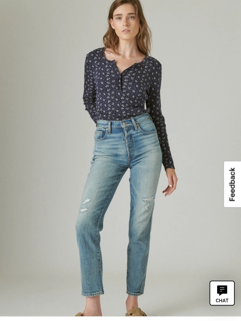 Lucky Brand High-Rise Mom Jeans - Drew